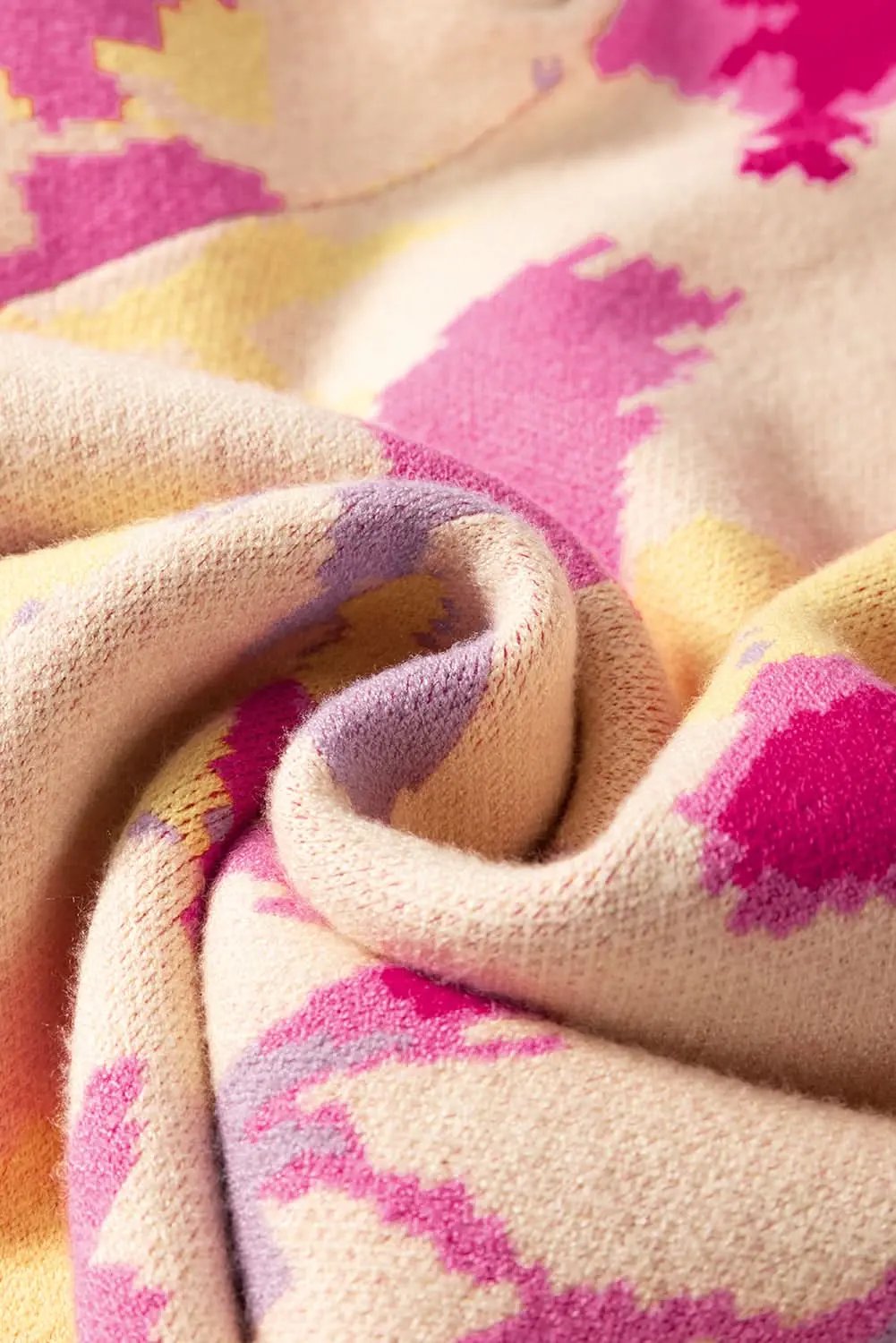 Khaki colorblock balloon sleeve sweater - Love Salve